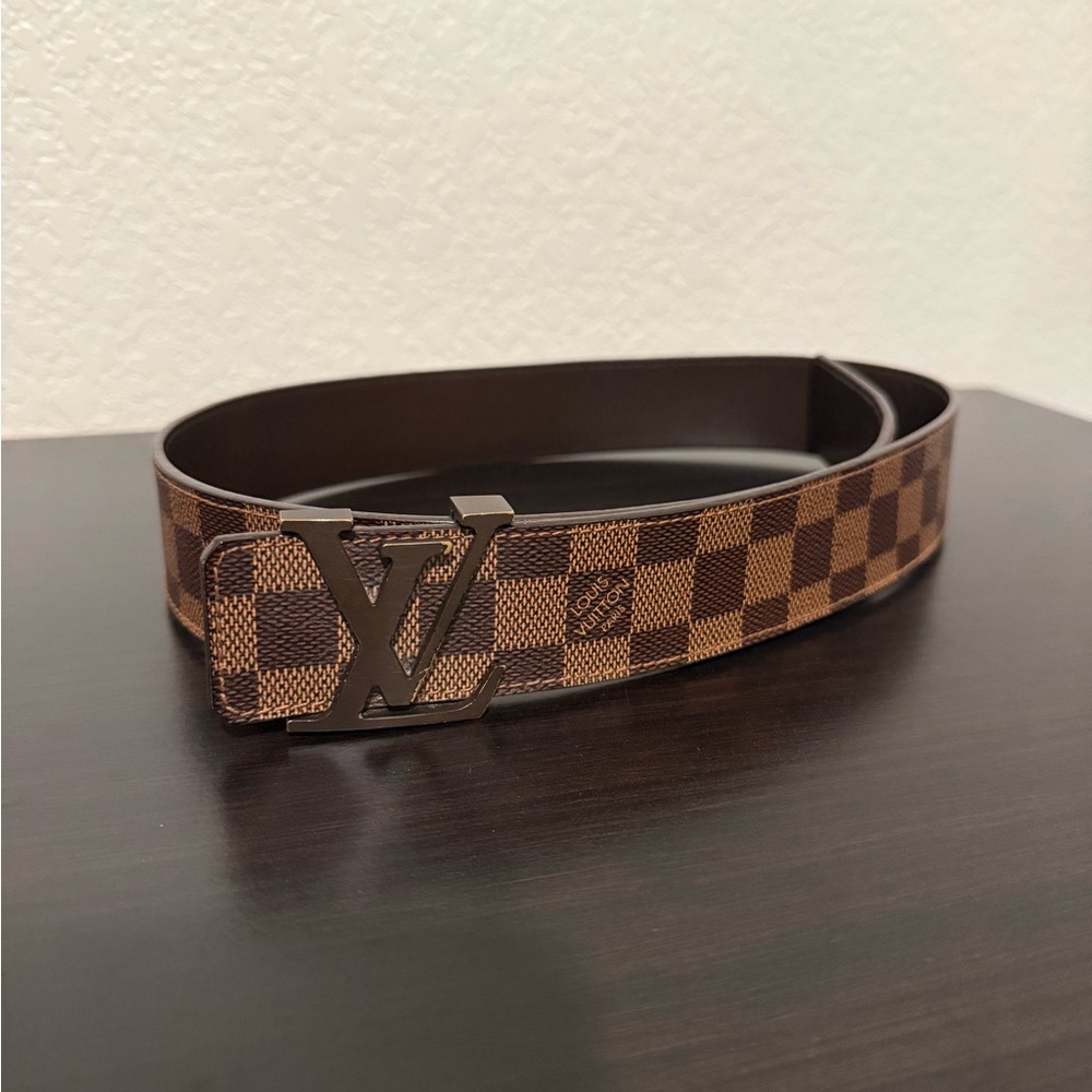 Louis Vuitton Brown Checkered Belt